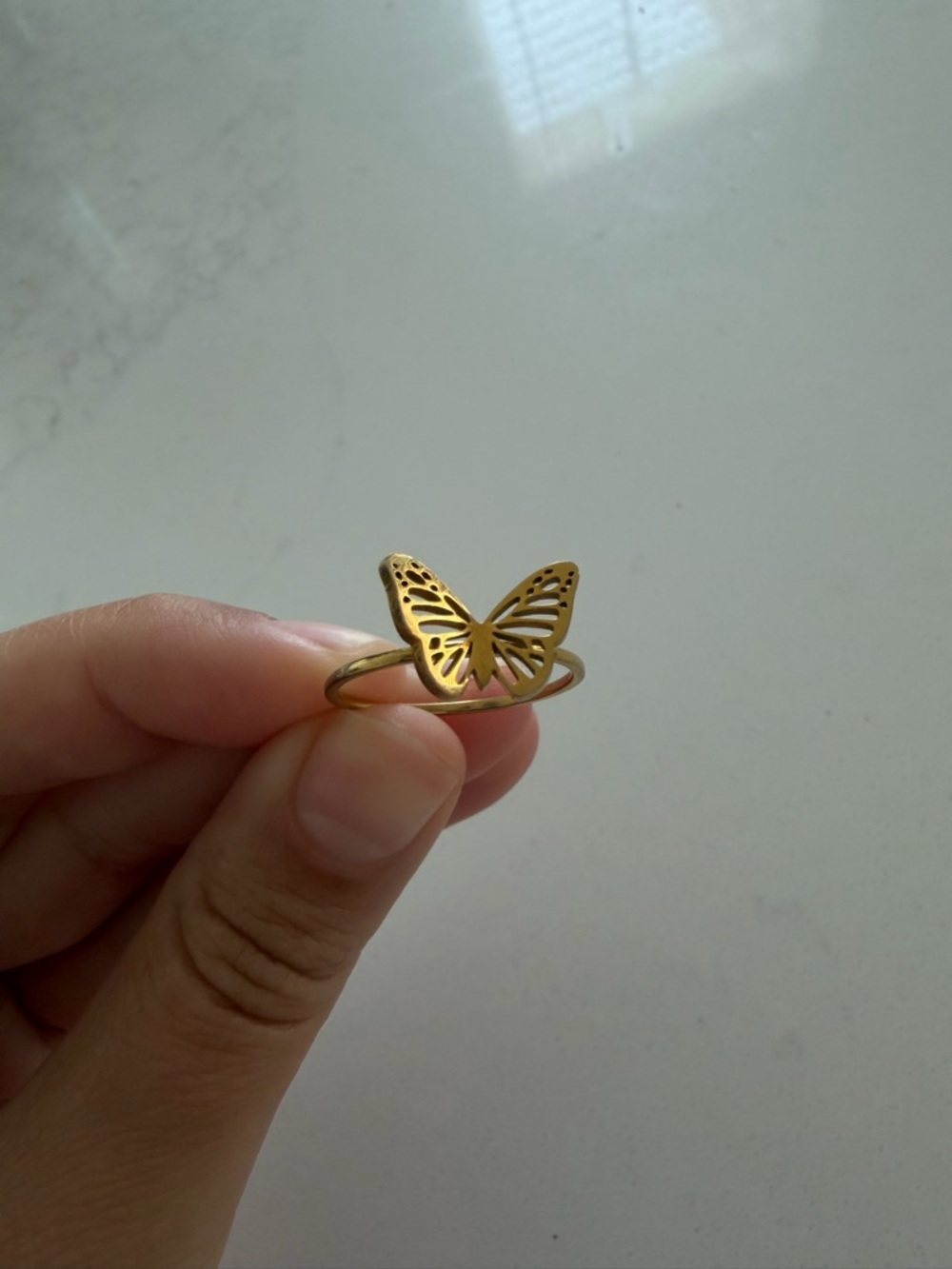 Gold Butterfly Midi Ring - Feminine Women's Jewelry